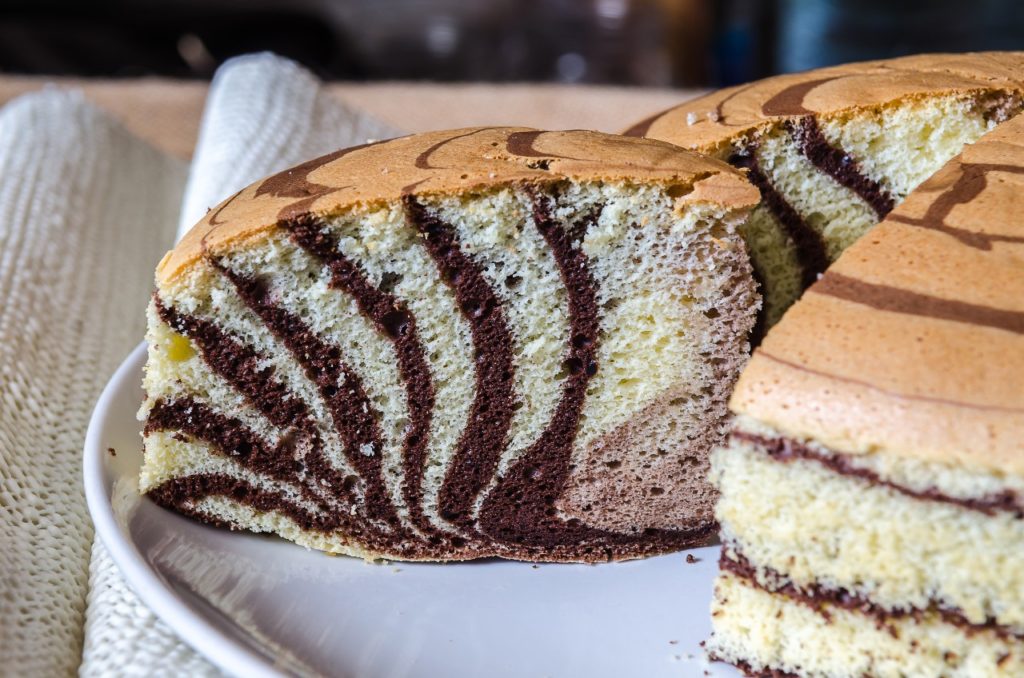 Torta zebrata senza uova