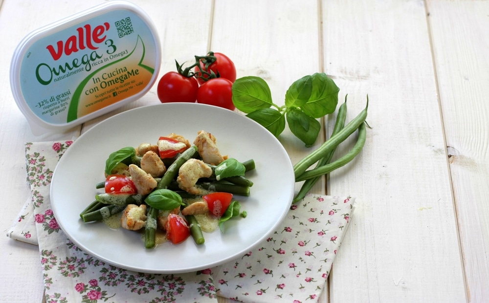 Pollo allo zenzero con fagiolini