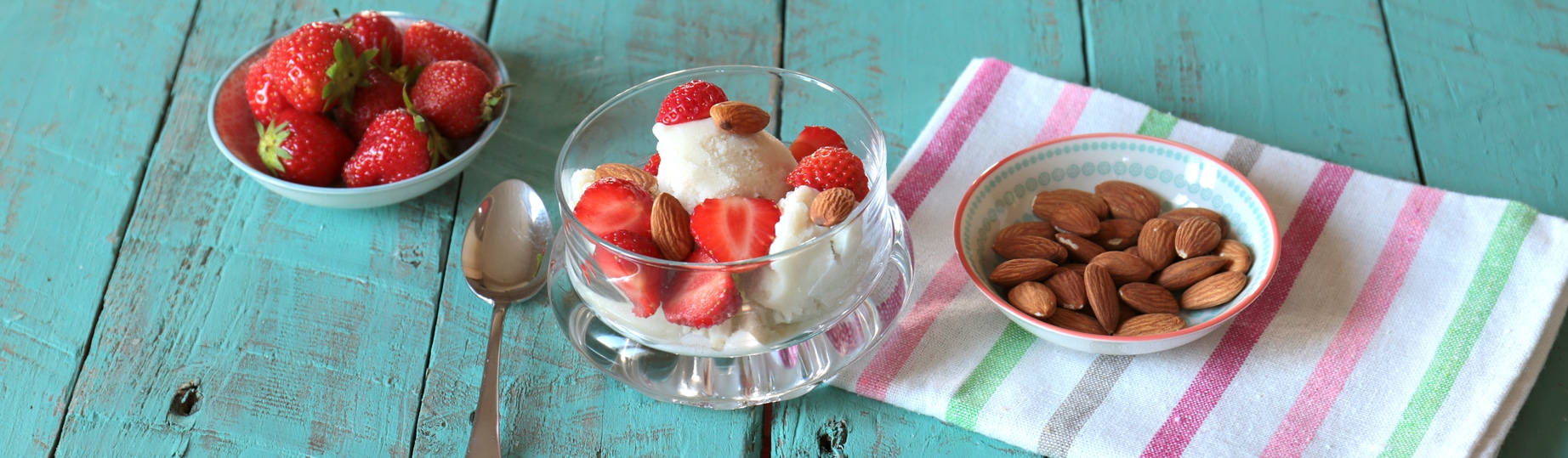 Sorbetto al latte di mandorle