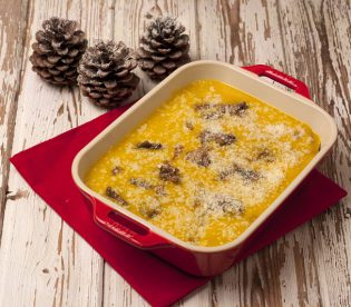 Cannelloni di verdure con funghi e vellutata di zucca