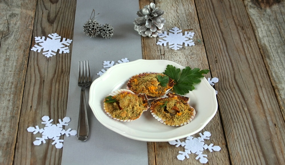 Capesante gratinate all’arancia