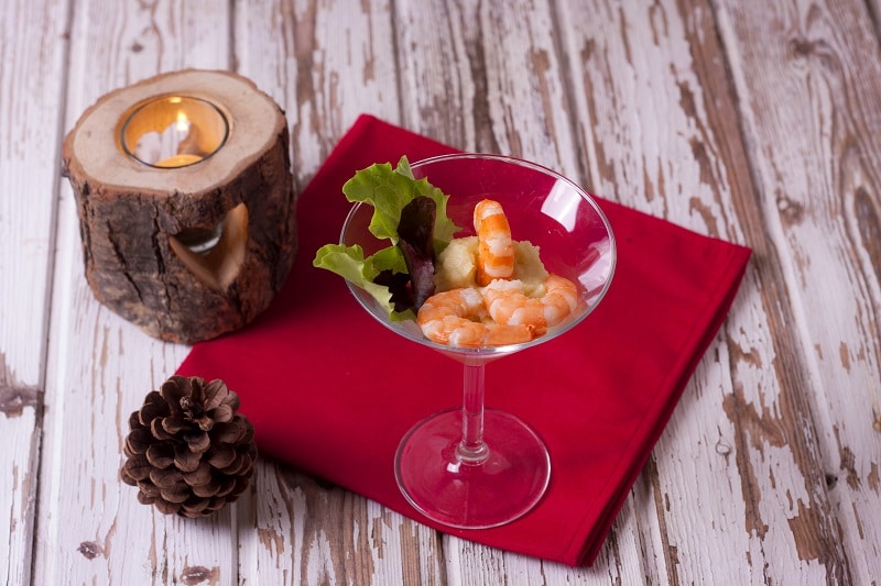Cocktail di gamberi con maionese di sedano rapa