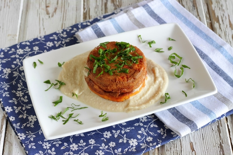 Flan di peperoni con crema di cannellini