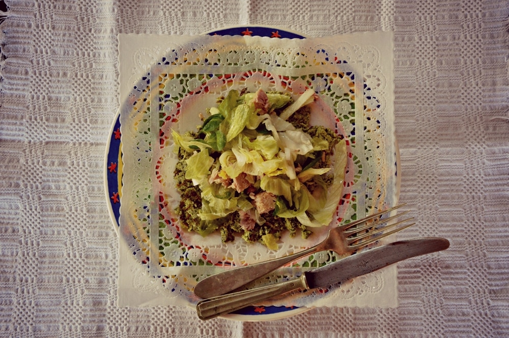 Insalata di tonno su armonia di zucchine