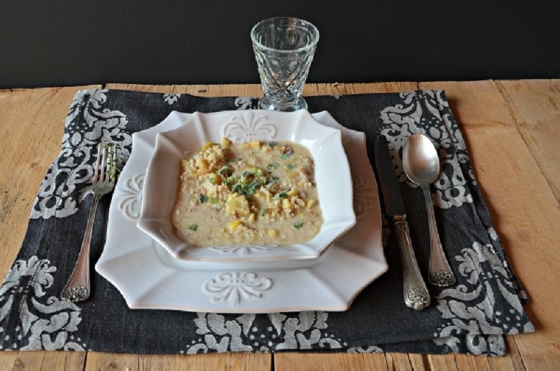 Minestra di riso e castagne