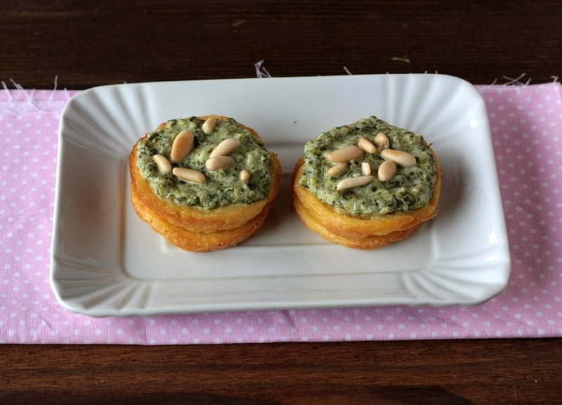 Mini farinate con crema di lattuga