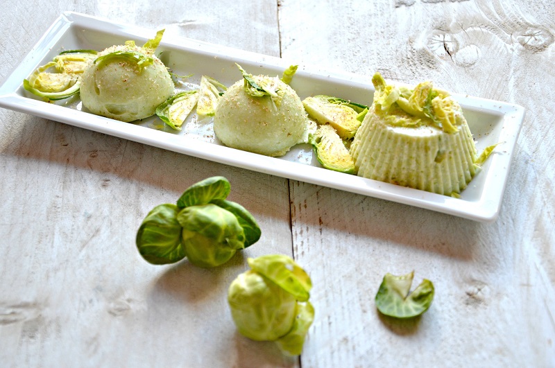 Mousse di ricotta e cavoletti di Bruxelles