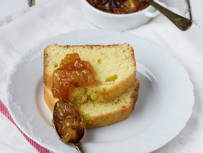Plumcake con composta di pere all’anice stellato