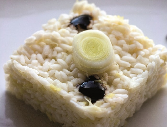 Risotto ai porri con riduzione di aceto balsamico