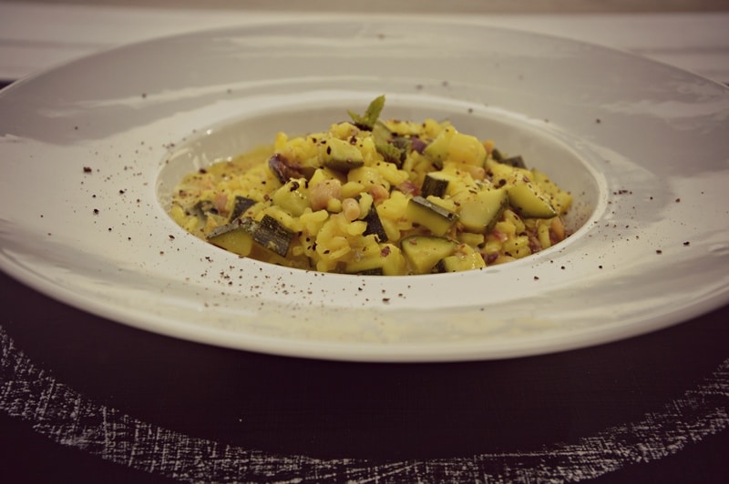 Risotto zucchine e sarde