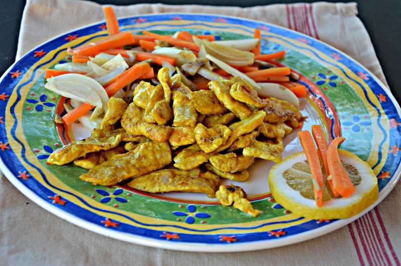 Straccetti di pollo al curry