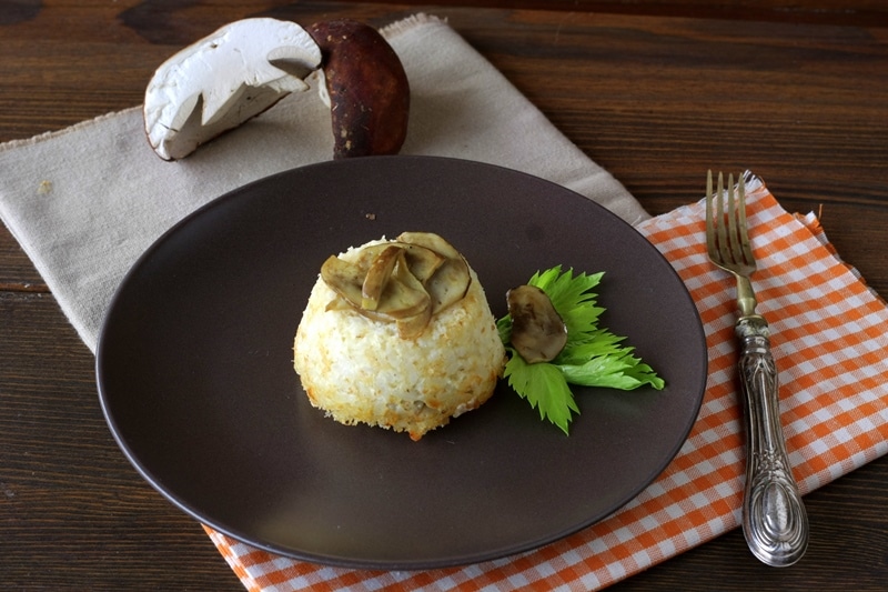 Timballini di riso con cuore di funghi