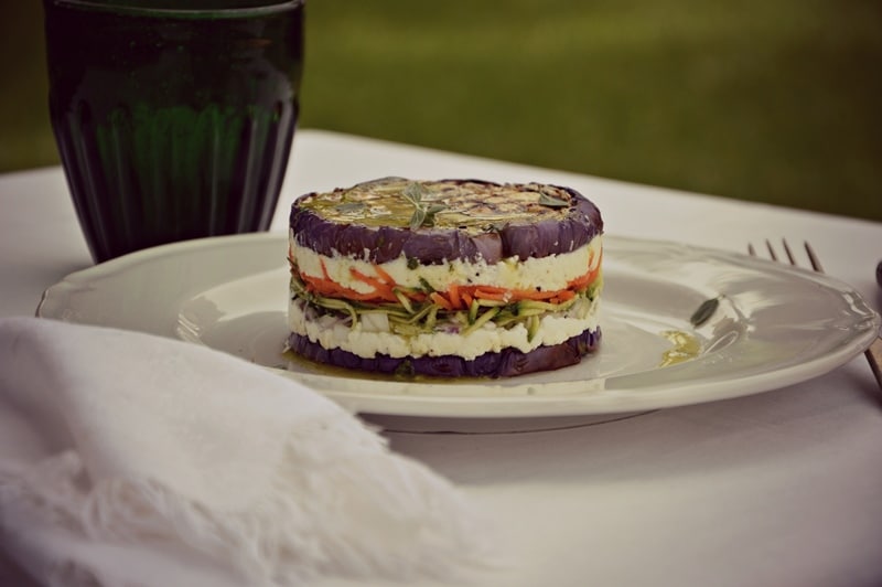 Torretta di ricotta e verdure