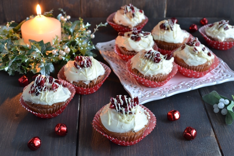 Cupcakes mirtilli rossi e cioccolato
