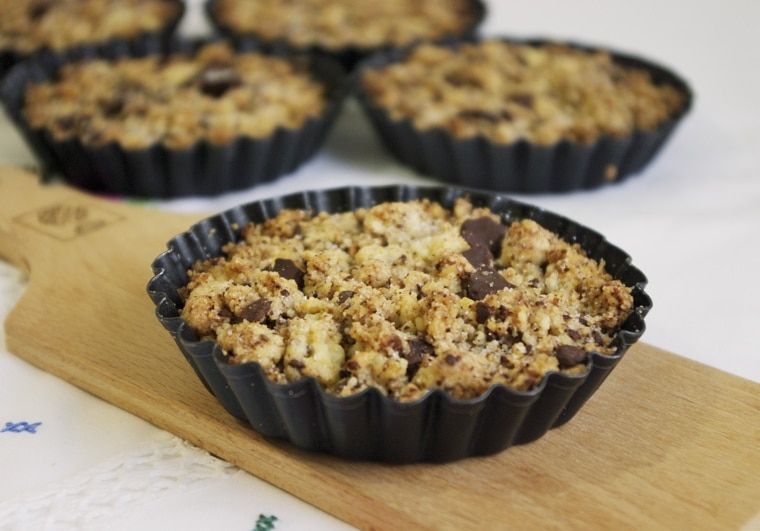Sbrisolette noci e cioccolato