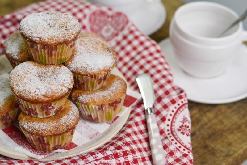Muffin con wafer e cioccolato bianco