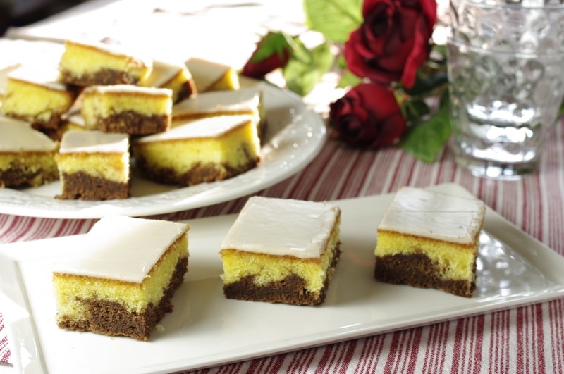 Petit four marmorizzati arancia e cacao