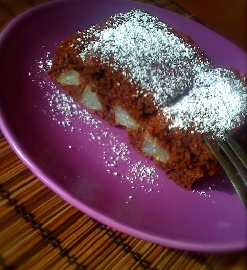 Torta morbida cioccolato e pere