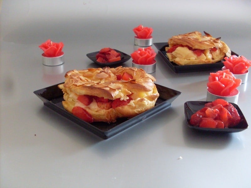 Paris Brest crema e fragole