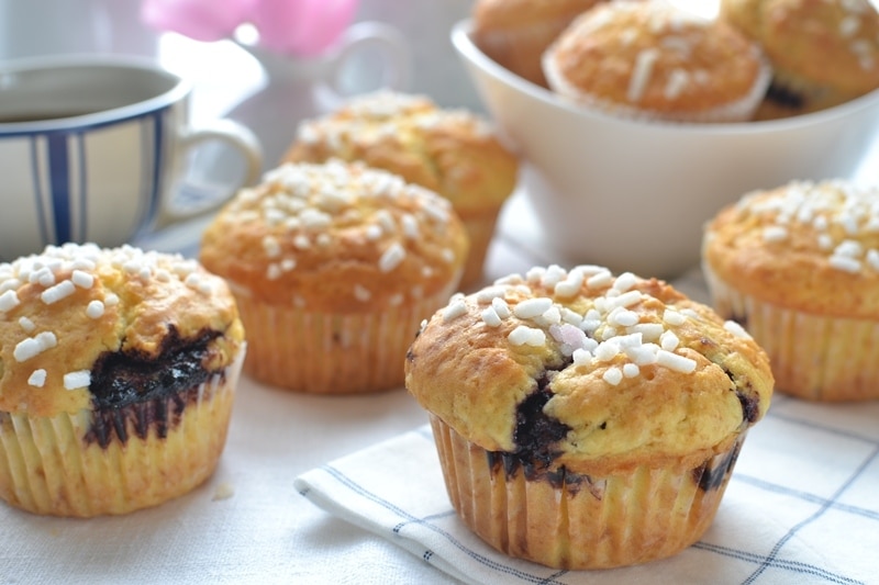 Muffins con ripieno cheesecake