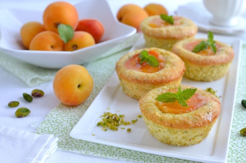 Tortini morbidi albicocca e pistacchio