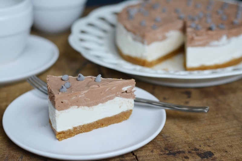 Cheesecake panna e cioccolato