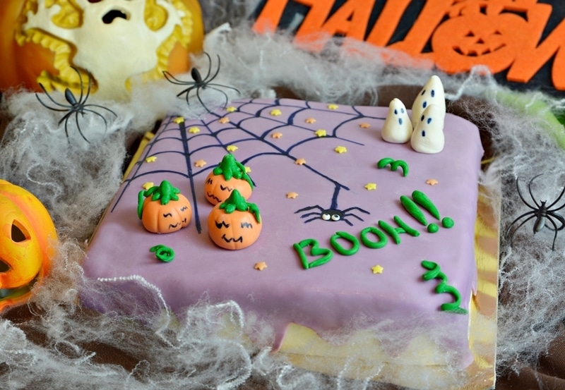 Torta morbida al cacao per Halloween