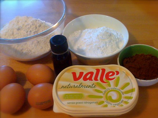 Torta variegata al cacao: gli ingredienti