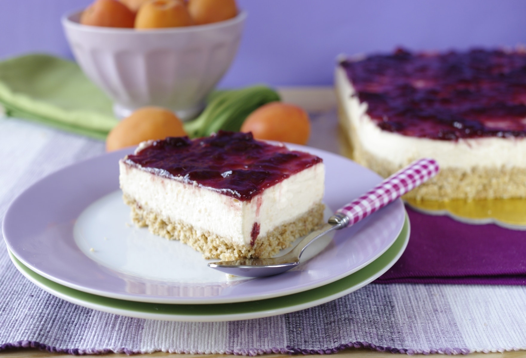 Cheesecake melone e ciliegie