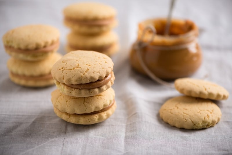 Alfajores con dulce de leche