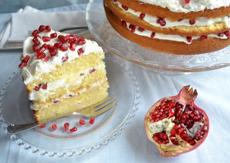 Torta arancia e melagrano