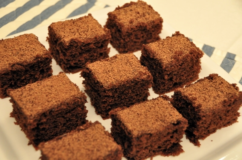 Cubetti di torta al cioccolato