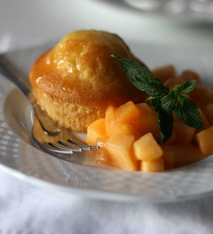 Muffin soffici al miele e sciroppo di melone