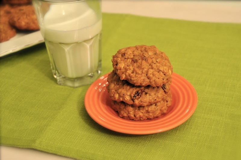 Biscotti di avena e mirtilli rossi