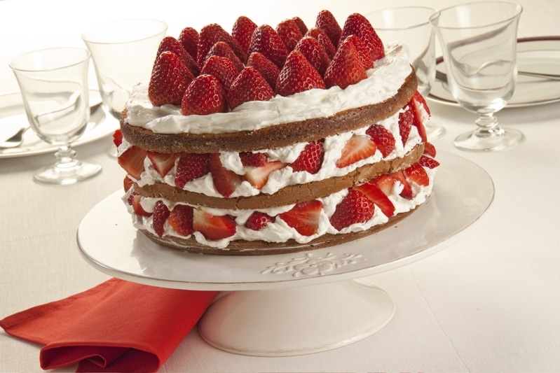 “C’è Torta per Te” Cake, Soffice con Panna e Fragole