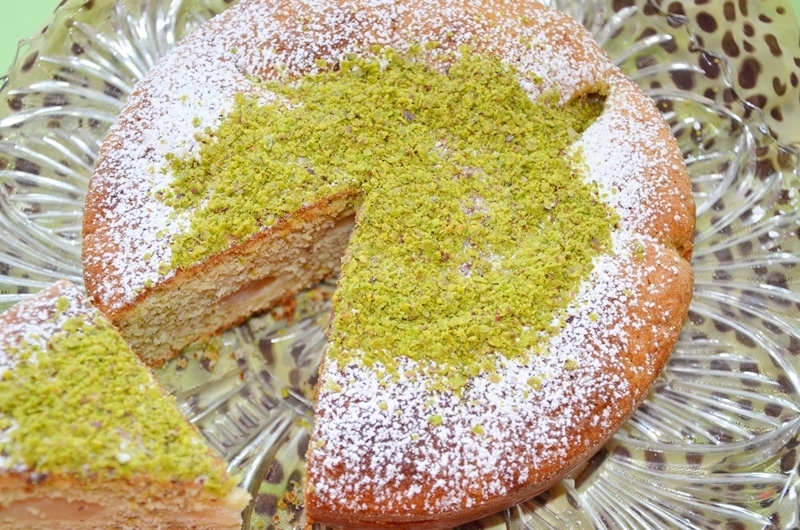 Torta di pere e pistacchi