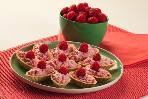 Tartellette alla mousse di lamponi