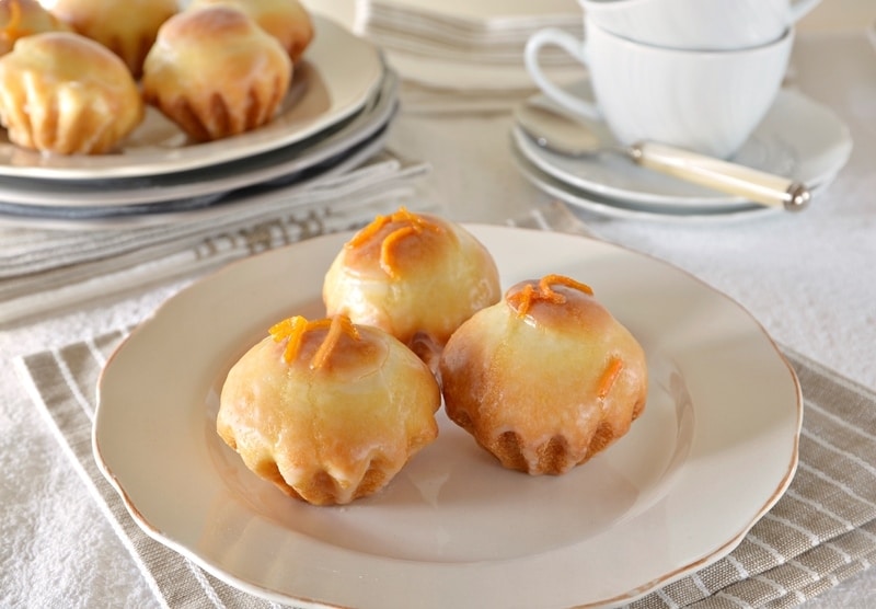 Mini brioche glassate all’arancia