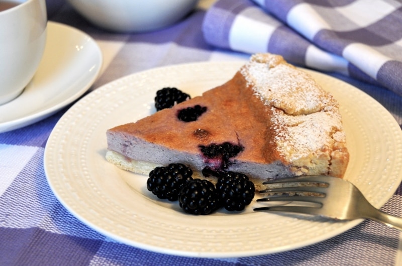 Crostata di ricotta alle more