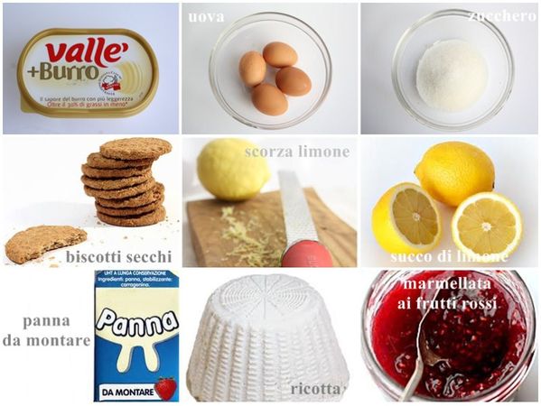 Cheesecake alla ricotta - Ingredienti