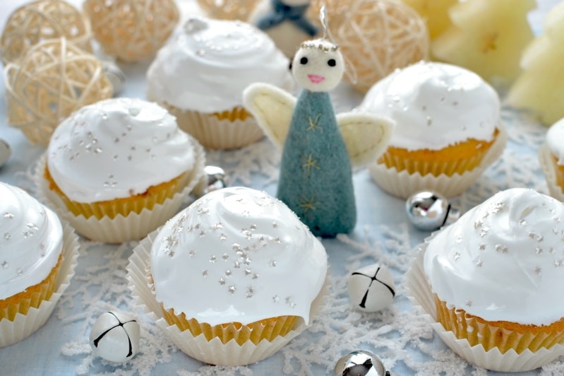 Cupcakes scintillanti per Natale
