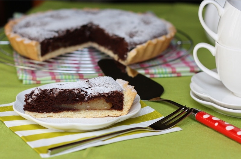 Crostata con pere e cacao
