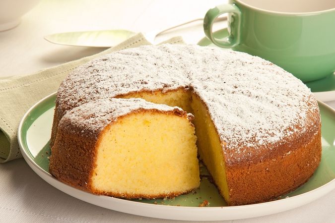 fetta di torta paradiso senza burro e senza lattosio