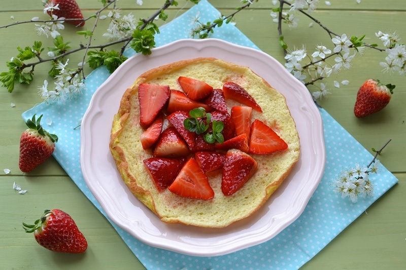 Omelette soufflée con fragole