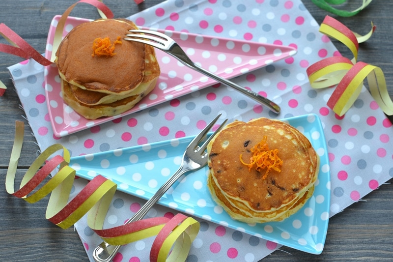 Pancakes ricotta, cioccolato e arancia