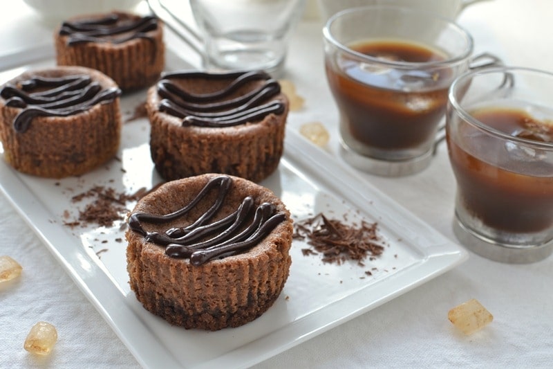 Mini cheesecakes al cioccolato