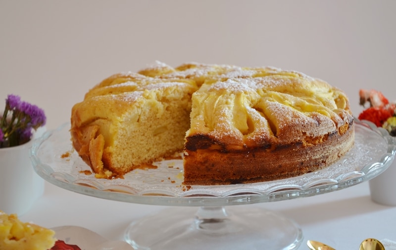 Torta di mele con la farina di mais