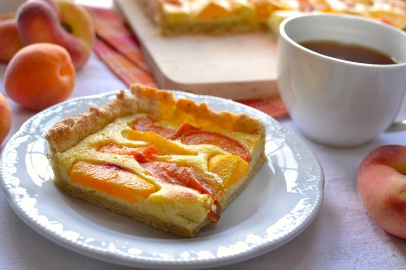 Crostata integrale ricotta e frutti gialli
