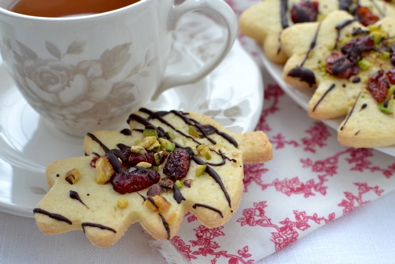 Biscotti pistacchio e mirtilli rossi