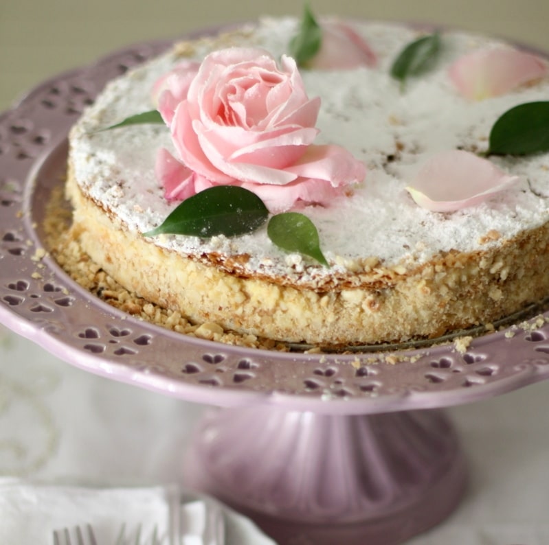 Millefoglie con rose brinate